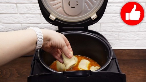 Ленивые пельмени на овощной подушке: вкусное настроение в вашей мультиварке