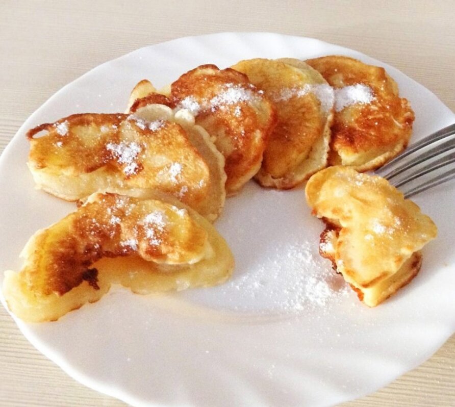 Жареные яблоки в кляре