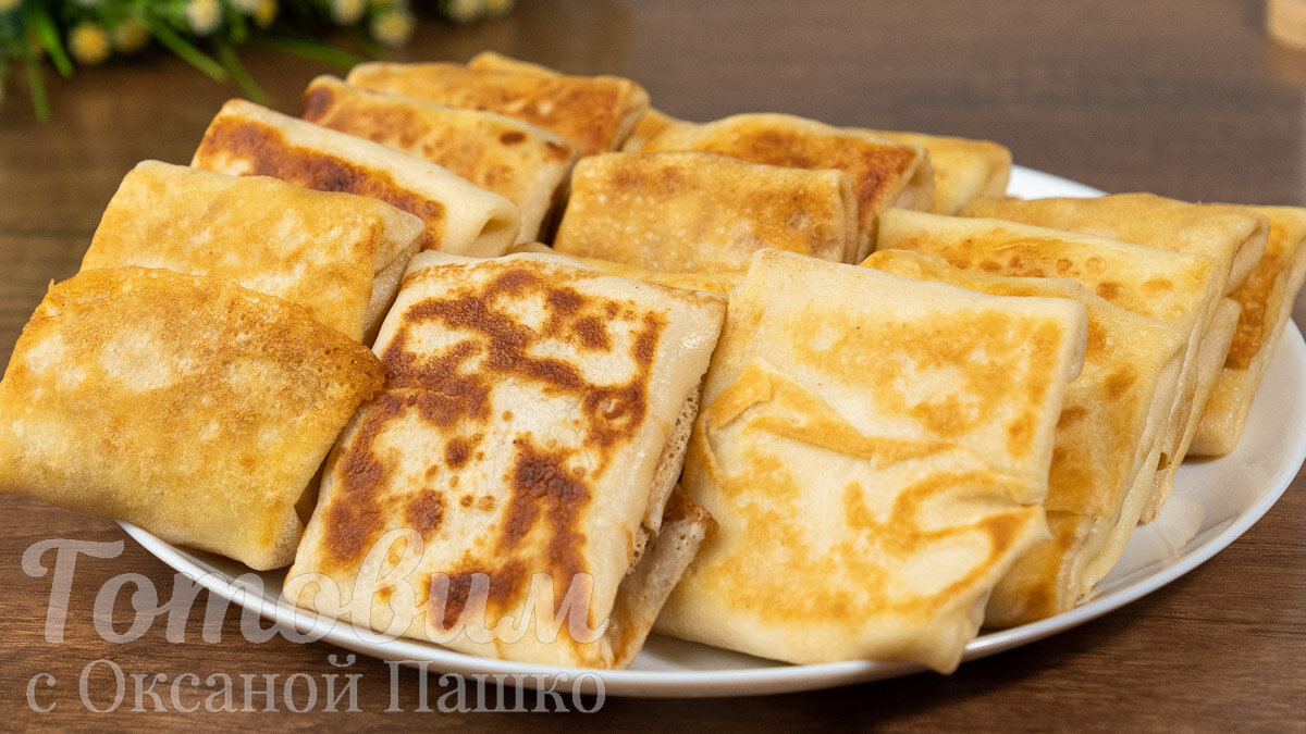 Как быстро приготовить вкусные блины с двумя начинками