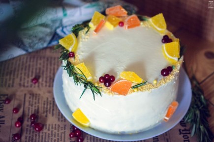 Нежный бисквитный торт с маком и лимонным курдом на любой праздник