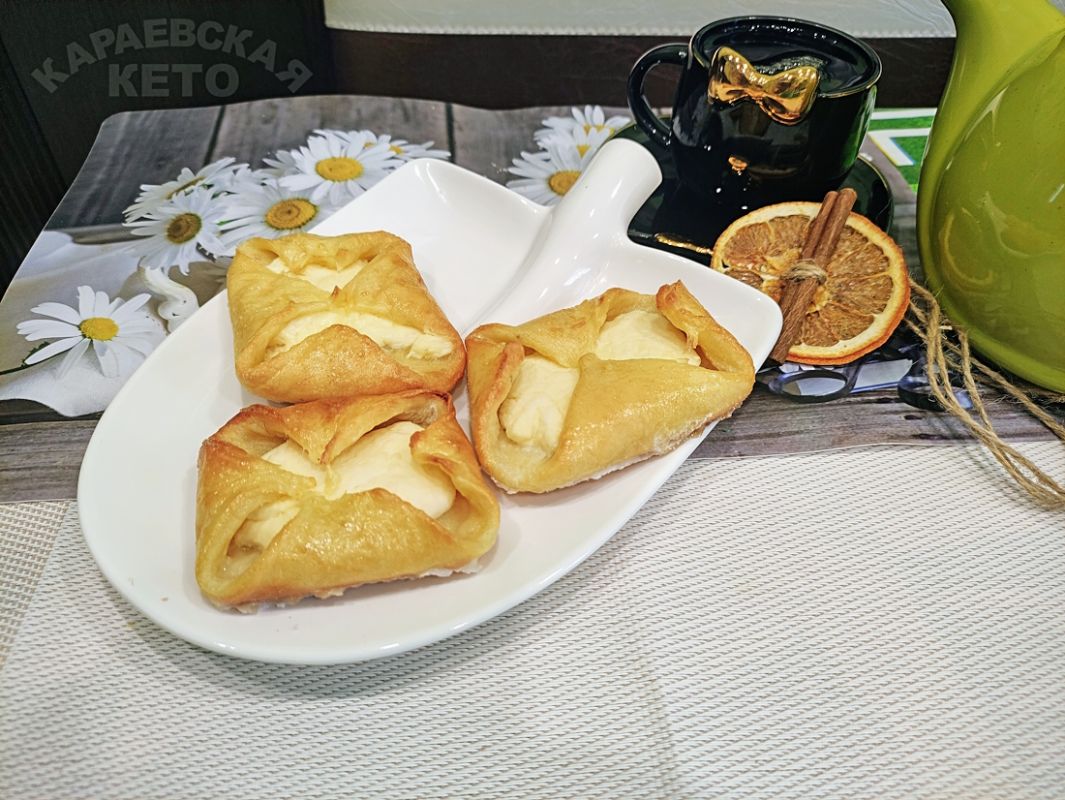 Кето конвертики с творожной начинкой: легкий десерт для сладкоежек
