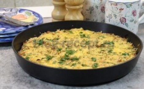 Запеканка из капусты с нежной яичной заливкой и сыром