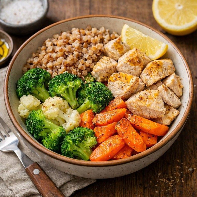 Тёплый боул с индейкой и гречкой: простой рецепт для здоровья