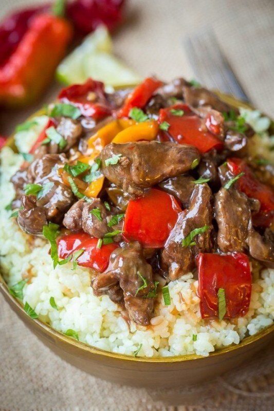 Вкусное чудо: острое говядина с перцем