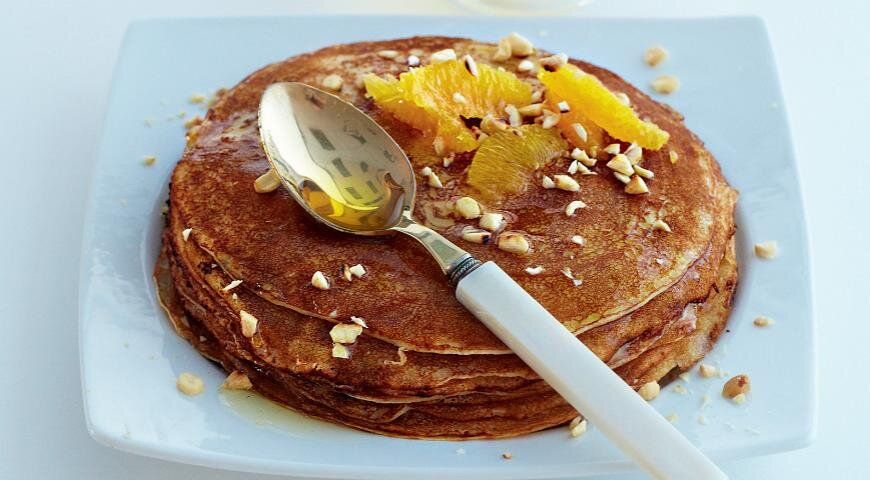 Нежные блины на рикотте с апельсиновым акцентом