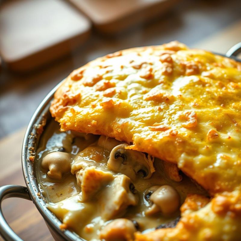 Изысканный жюльен с курицей и грибами